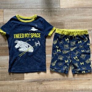 Gap Kids Star Wars tight fit short sleeve and shorts pajama set, size size 8